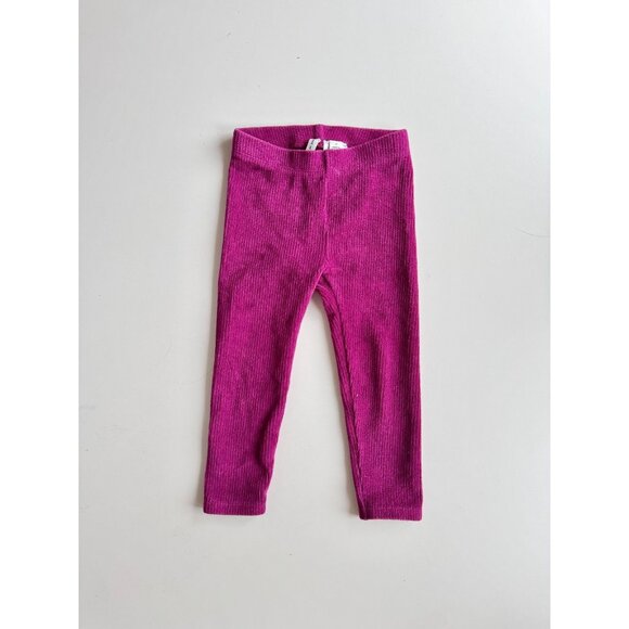 JANIE & JACK Pink Fuschia Purple Cotton Corduroy Leggings, Size 2T - Picture 1 of 10